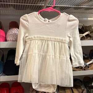 GAP Cream Long Sleeve Kids Blouse